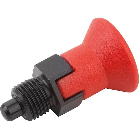 Kipp Indexing Plunger Size:9 D1=M06X0, 75, D=3, Form:C W Locking Slot Wo Locknut, Short Vers, Steel Hard, K0631.790384